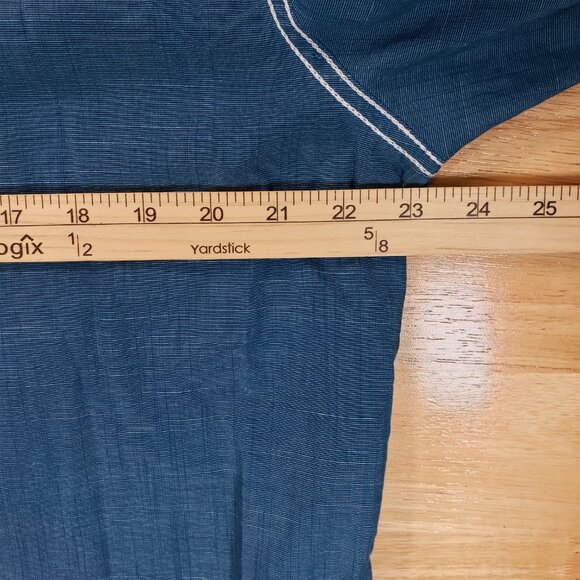 Tranquility Mayhem Men’s Denim Western Shirt XL Blue Long Sleeve Casual Button - Picture 7 of 8